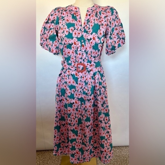 NEW w/Tags DIANE VON FURSTENBERG
Laena Blue Pink Floral Shift Dress Size Small - Picture 2 of 10
